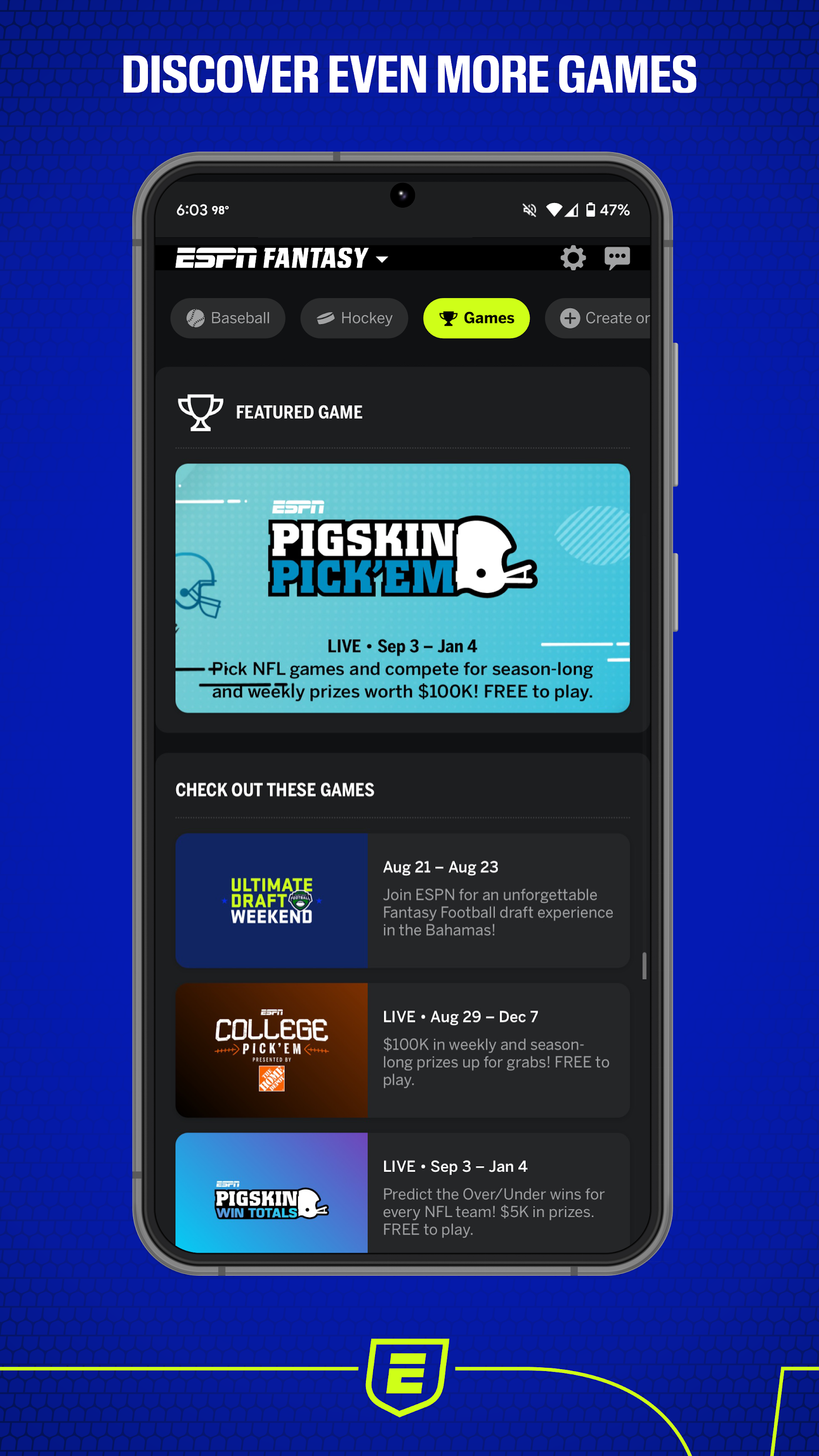 اسکرین شات 7 برنامه ESPN Fantasy Sports