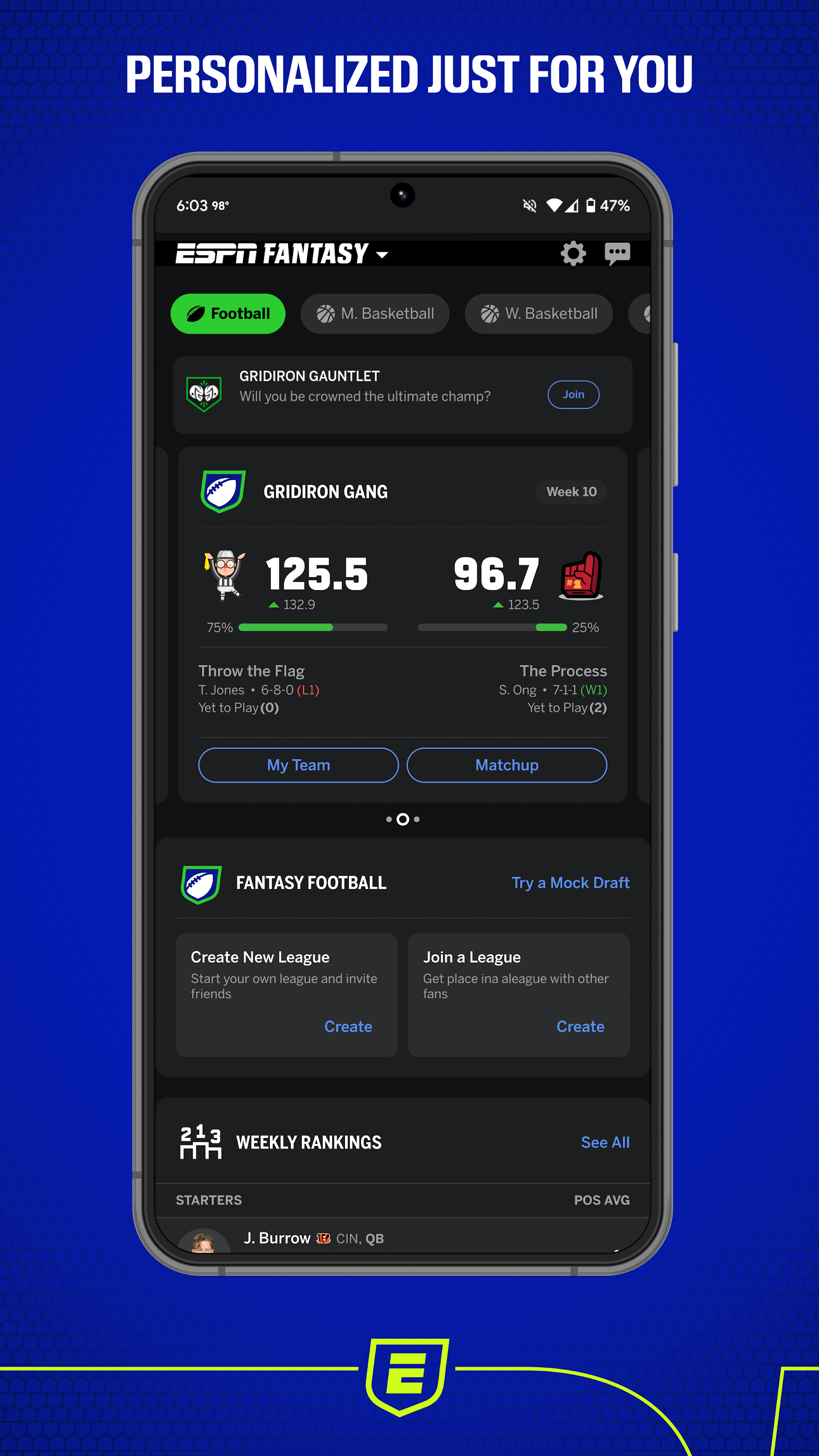 اسکرین شات 3 برنامه ESPN Fantasy Sports