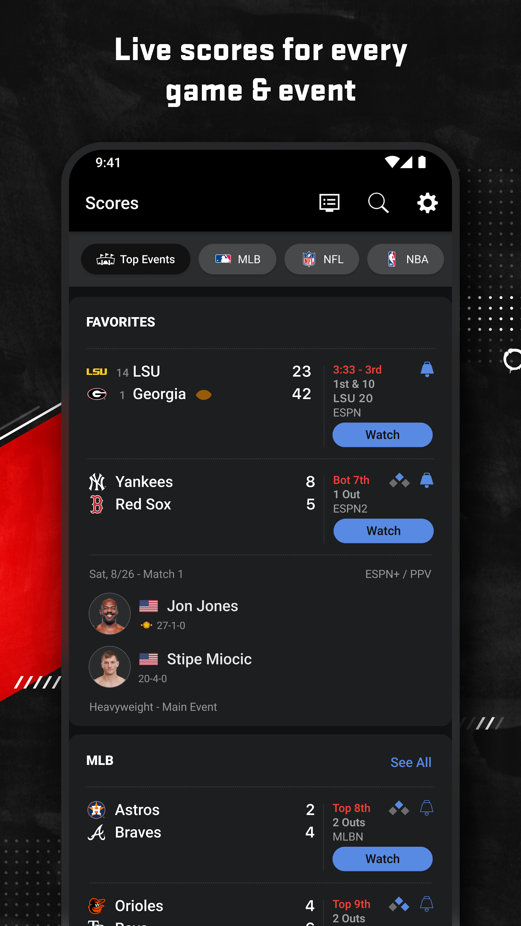 اسکرین شات 3 برنامه ESPN