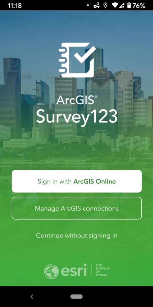 اسکرین شات 1 برنامه ArcGIS Survey123