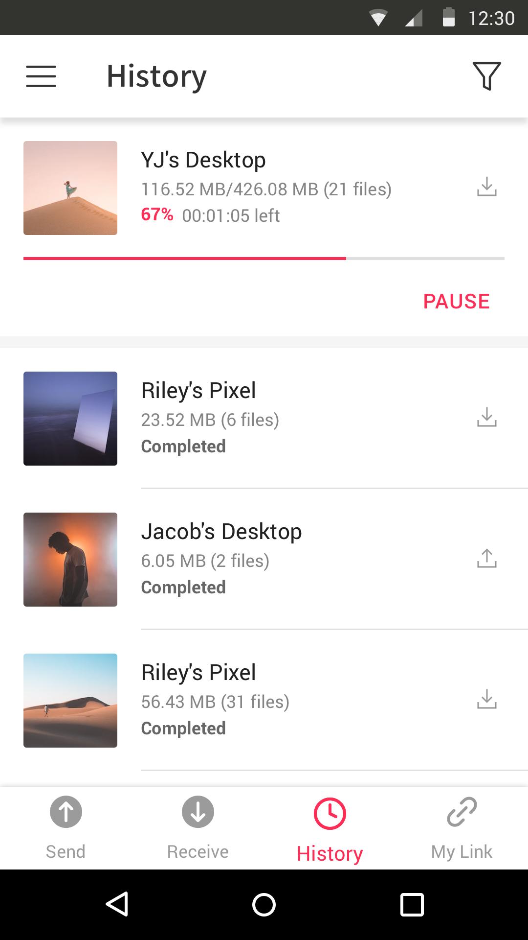 اسکرین شات 4 برنامه Send Anywhere (File Transfer)