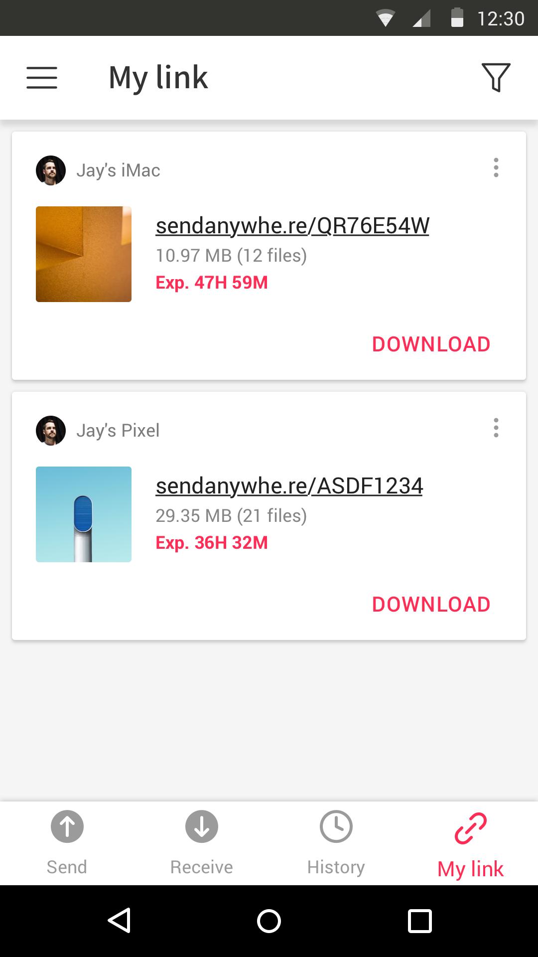 اسکرین شات 5 برنامه Send Anywhere (File Transfer)