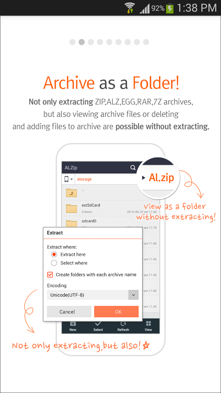 اسکرین شات 1 برنامه ALZip – File Manager & Unzip