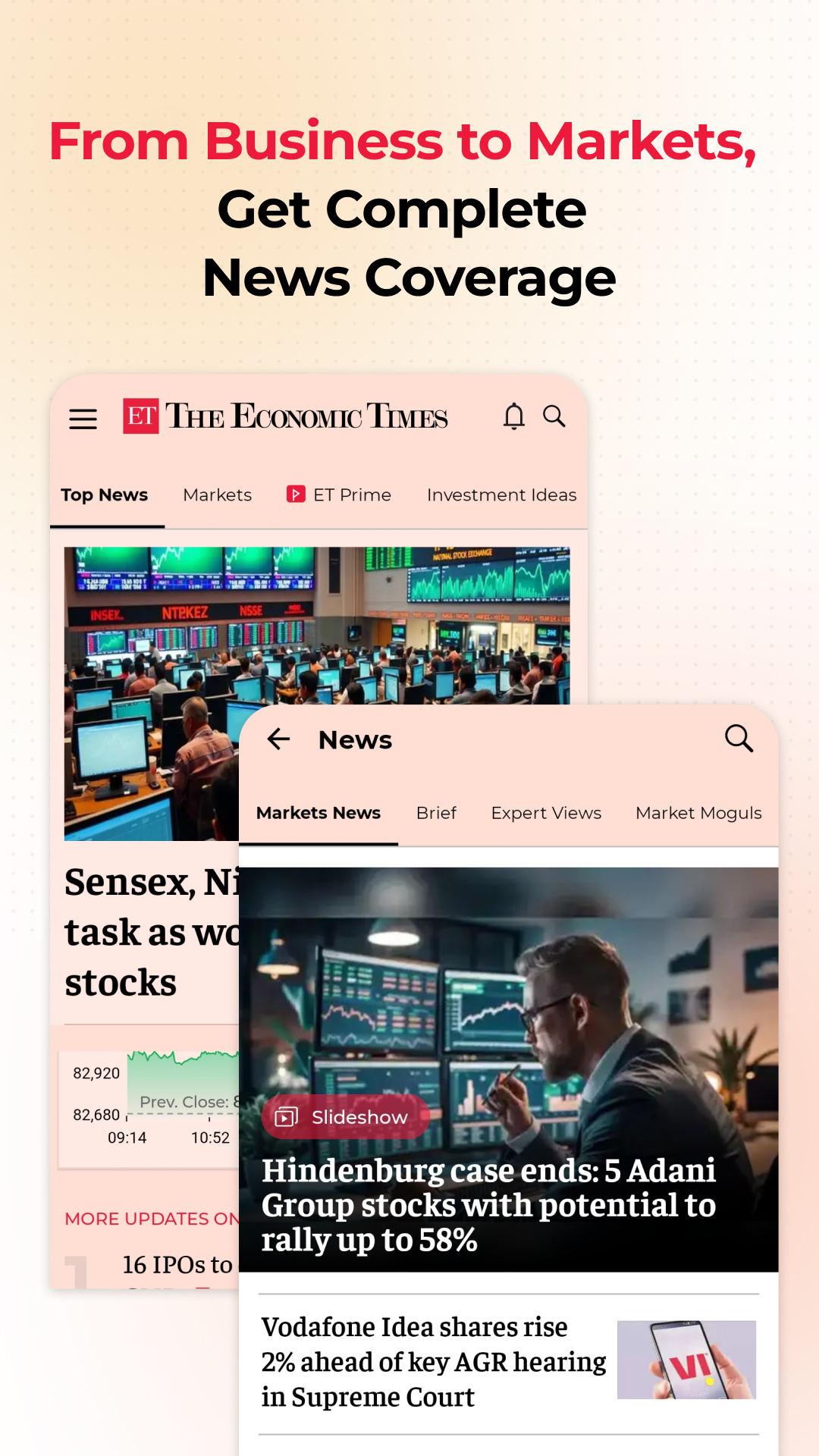 اسکرین شات 2 برنامه Economic Times : Business News