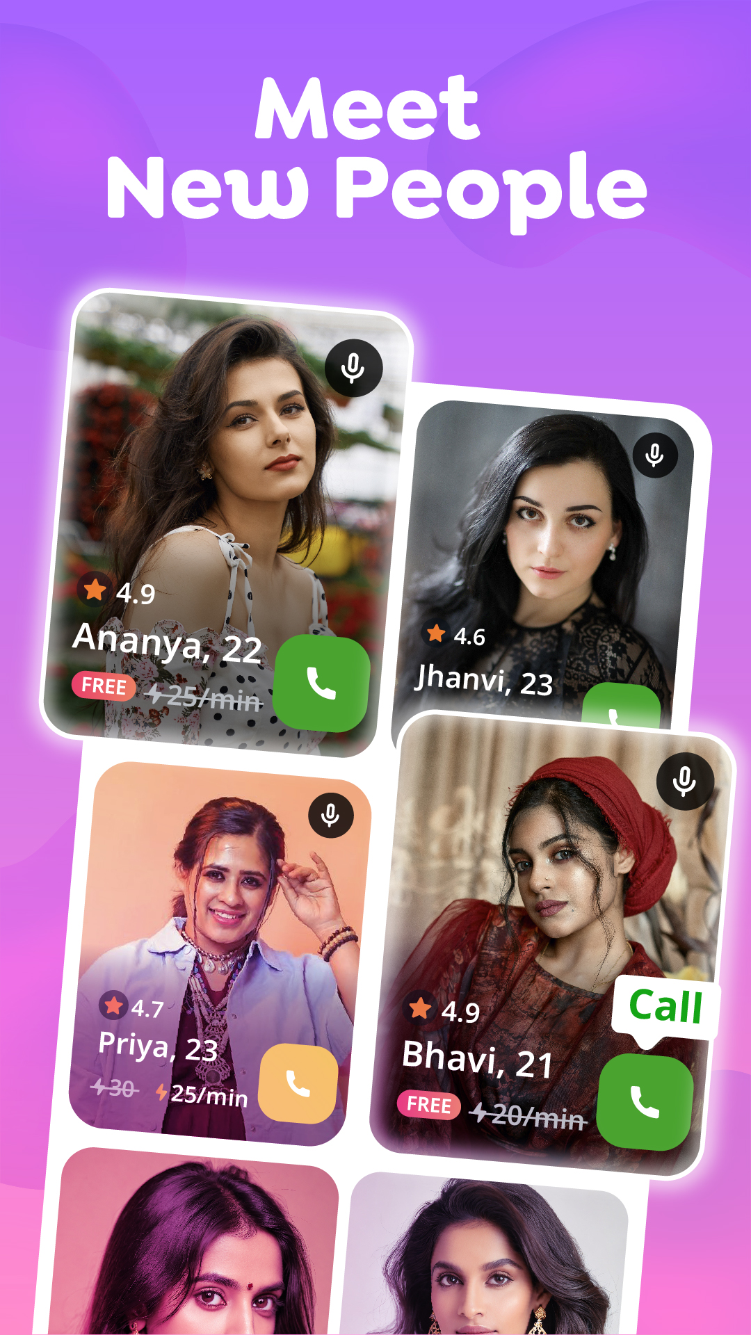 اسکرین شات 1 برنامه Josh - Live Calls & Chat