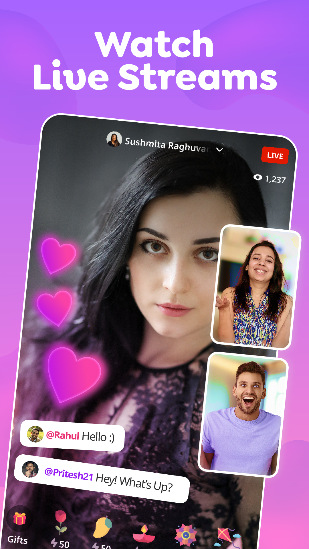 اسکرین شات 3 برنامه Josh - Live Calls & Chat