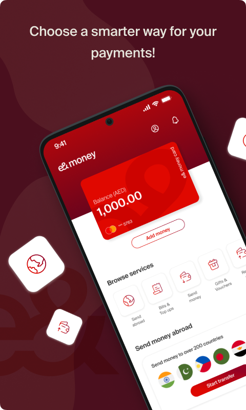 اسکرین شات 1 برنامه e& money UAE