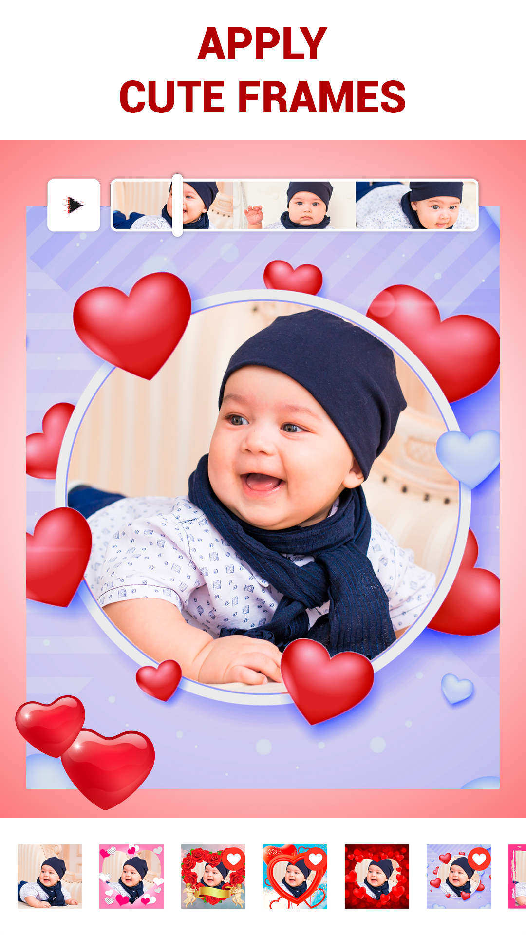 اسکرین شات 3 برنامه Love Collage - Video Editor