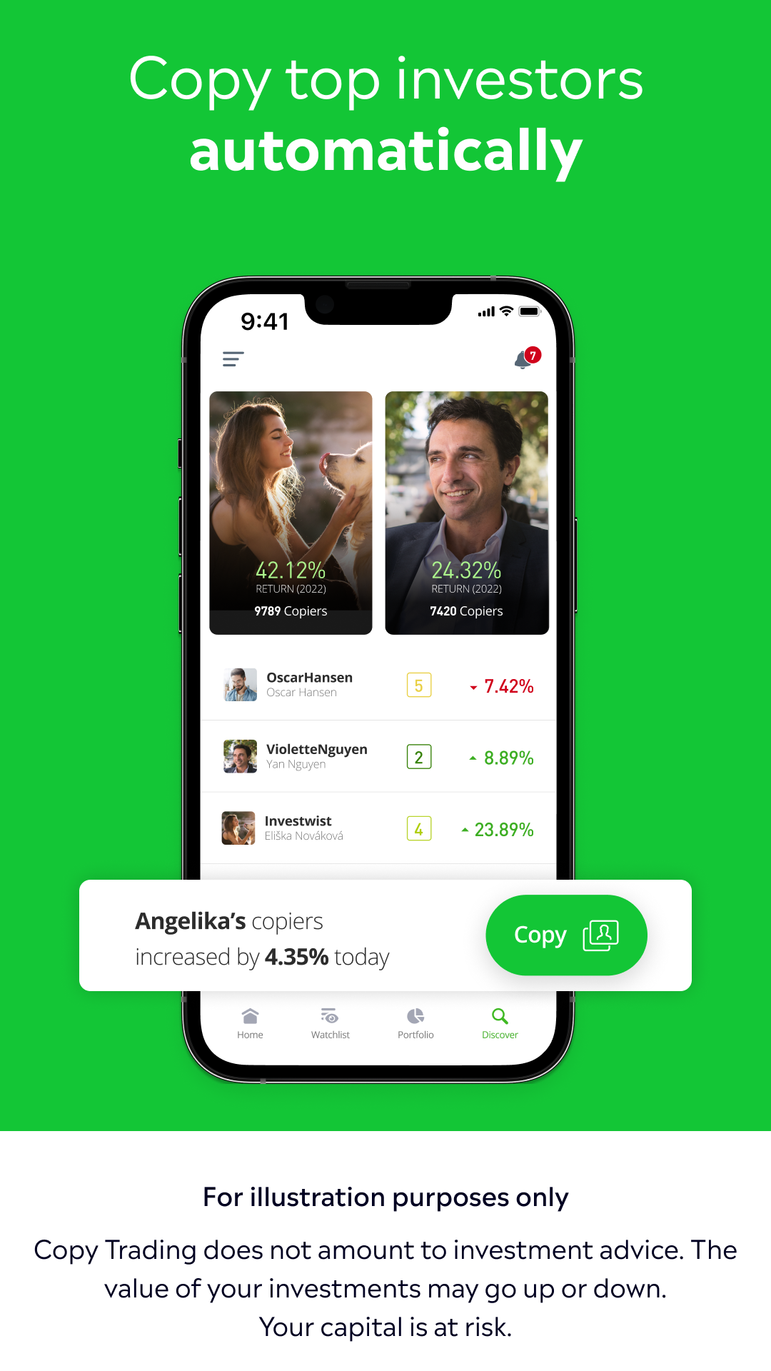 اسکرین شات 5 برنامه eToro: Trade. Invest. Connect.