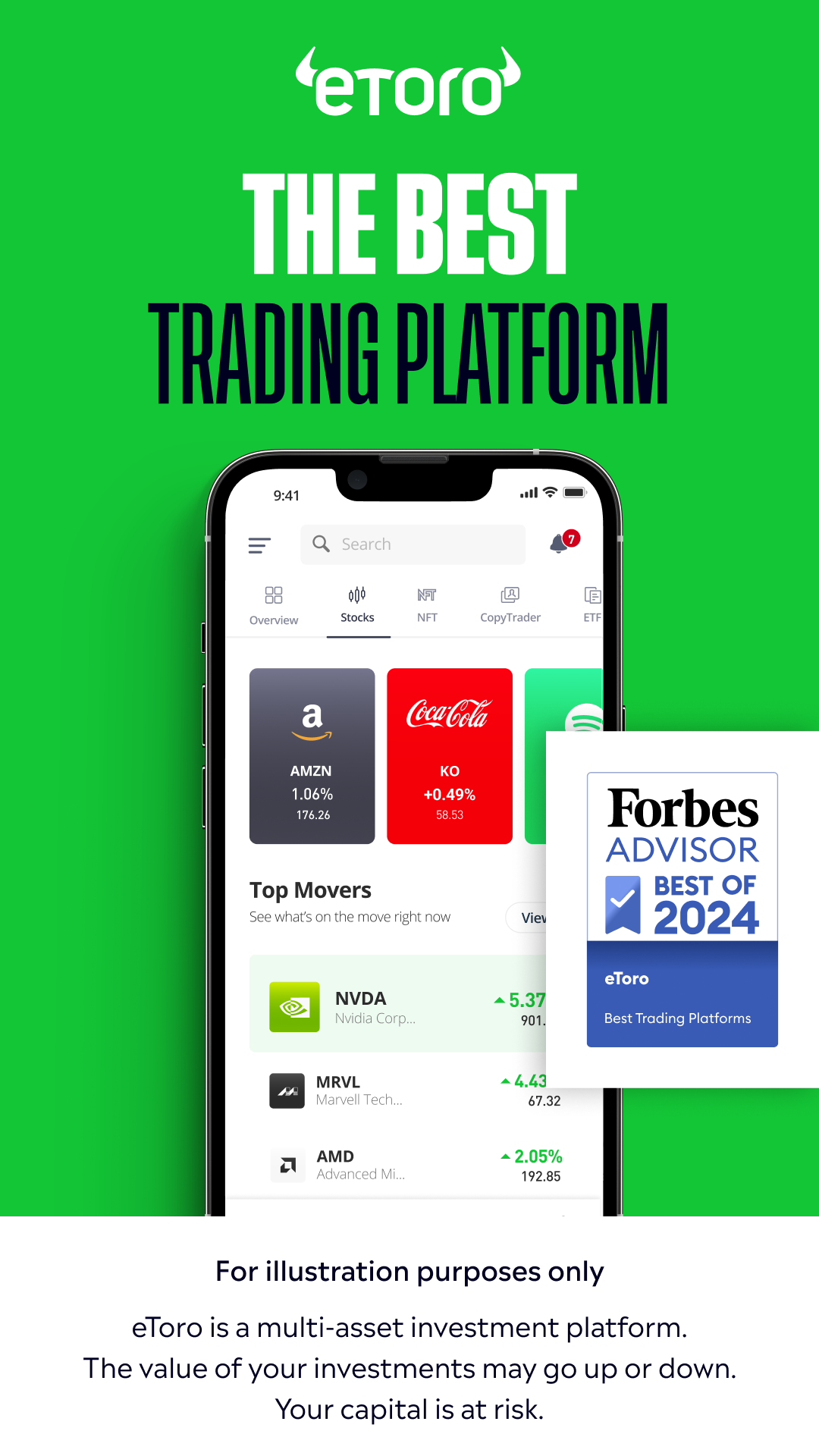 اسکرین شات 1 برنامه eToro: Trade. Invest. Connect.