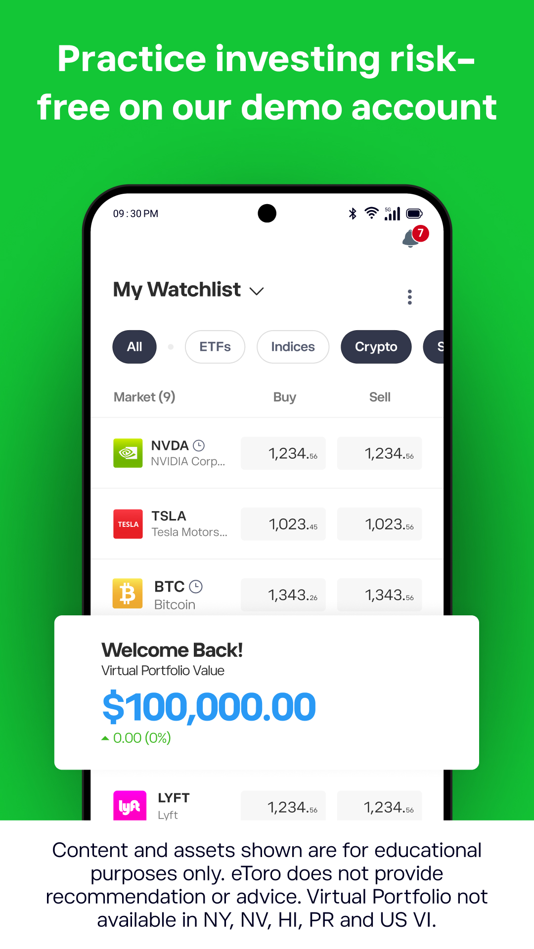 اسکرین شات 6 برنامه eToro: Trade. Invest. Connect.