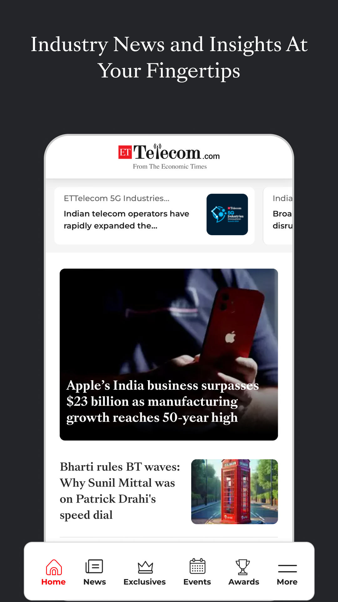 اسکرین شات 1 برنامه ET Telecom from Economic Times