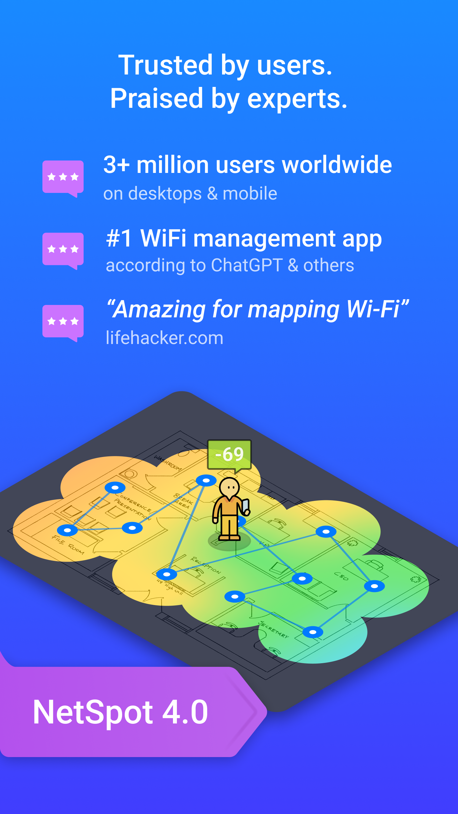 اسکرین شات 2 برنامه NetSpot WiFi Heat Map Analyzer