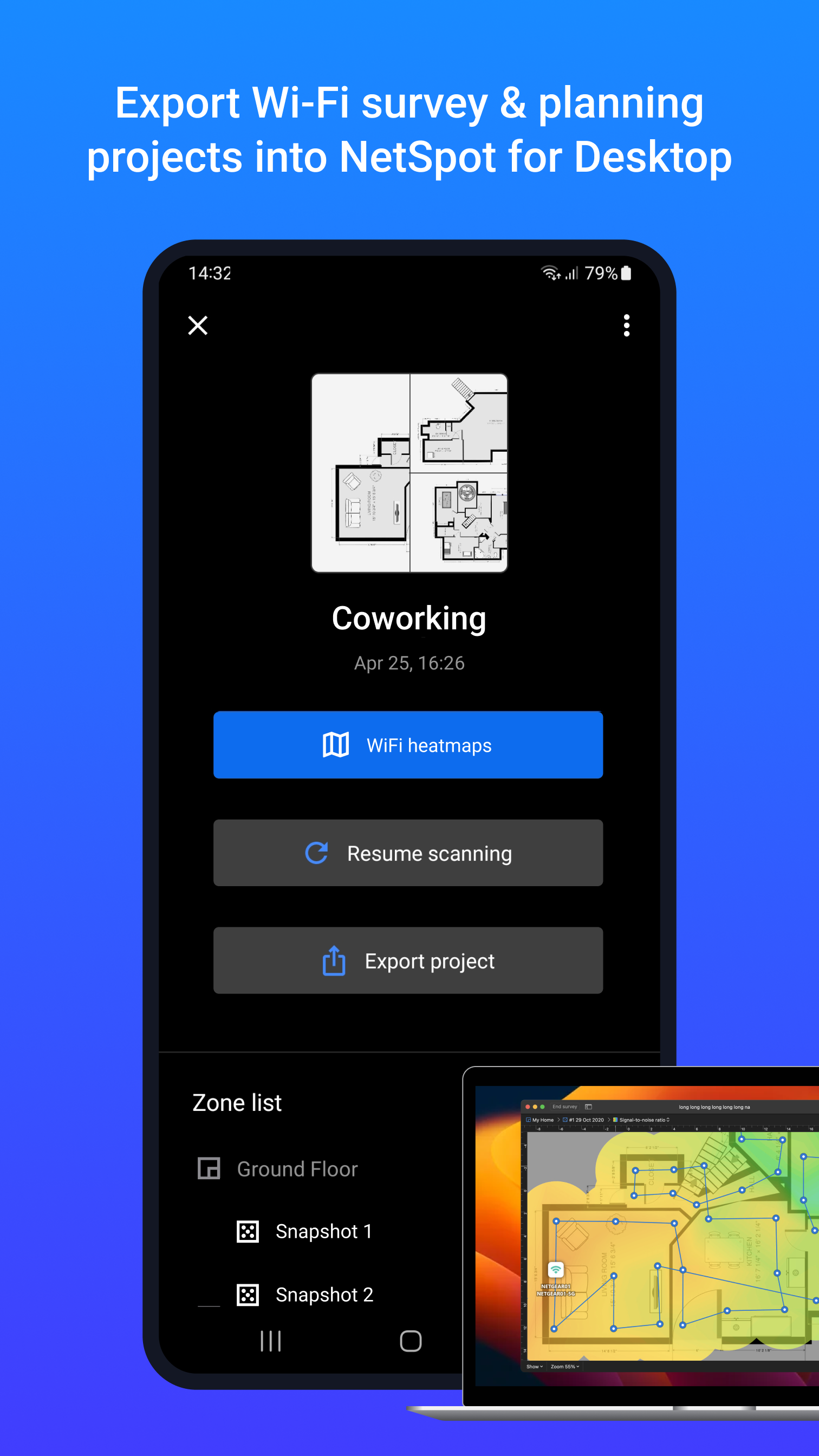 اسکرین شات 6 برنامه NetSpot WiFi Heat Map Analyzer