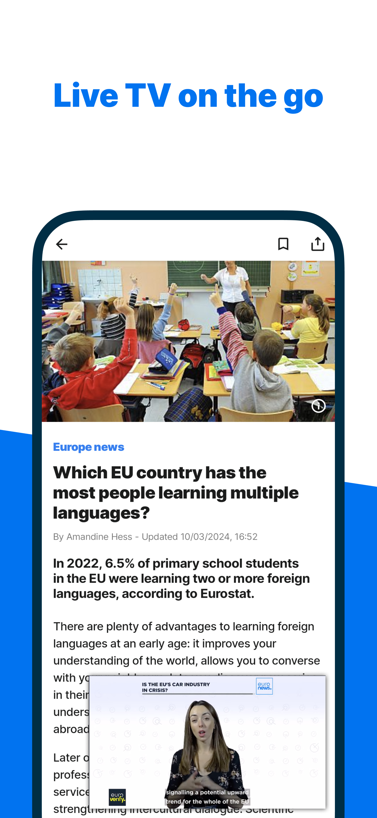 اسکرین شات 3 برنامه Euronews: World news & live TV