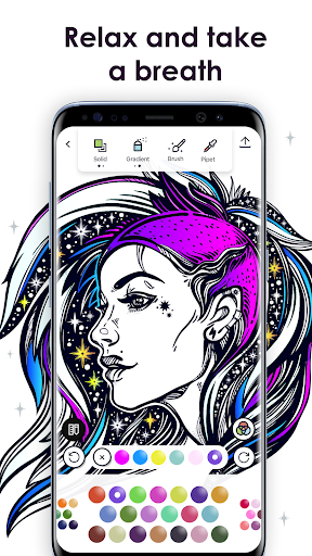 اسکرین شات 2 برنامه MyColorful – Coloring Book for Adults