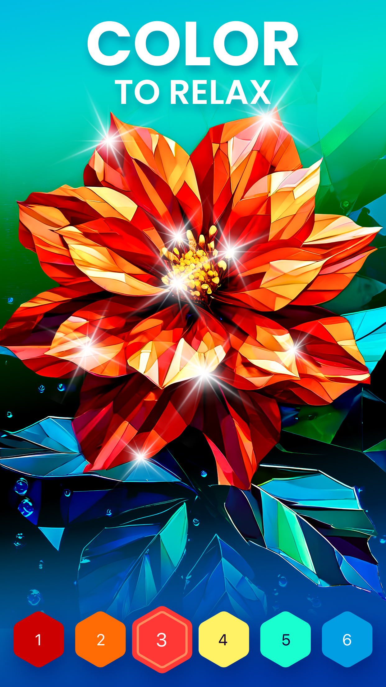 اسکرین شات 1 بازی Polygon - Art Coloring Book