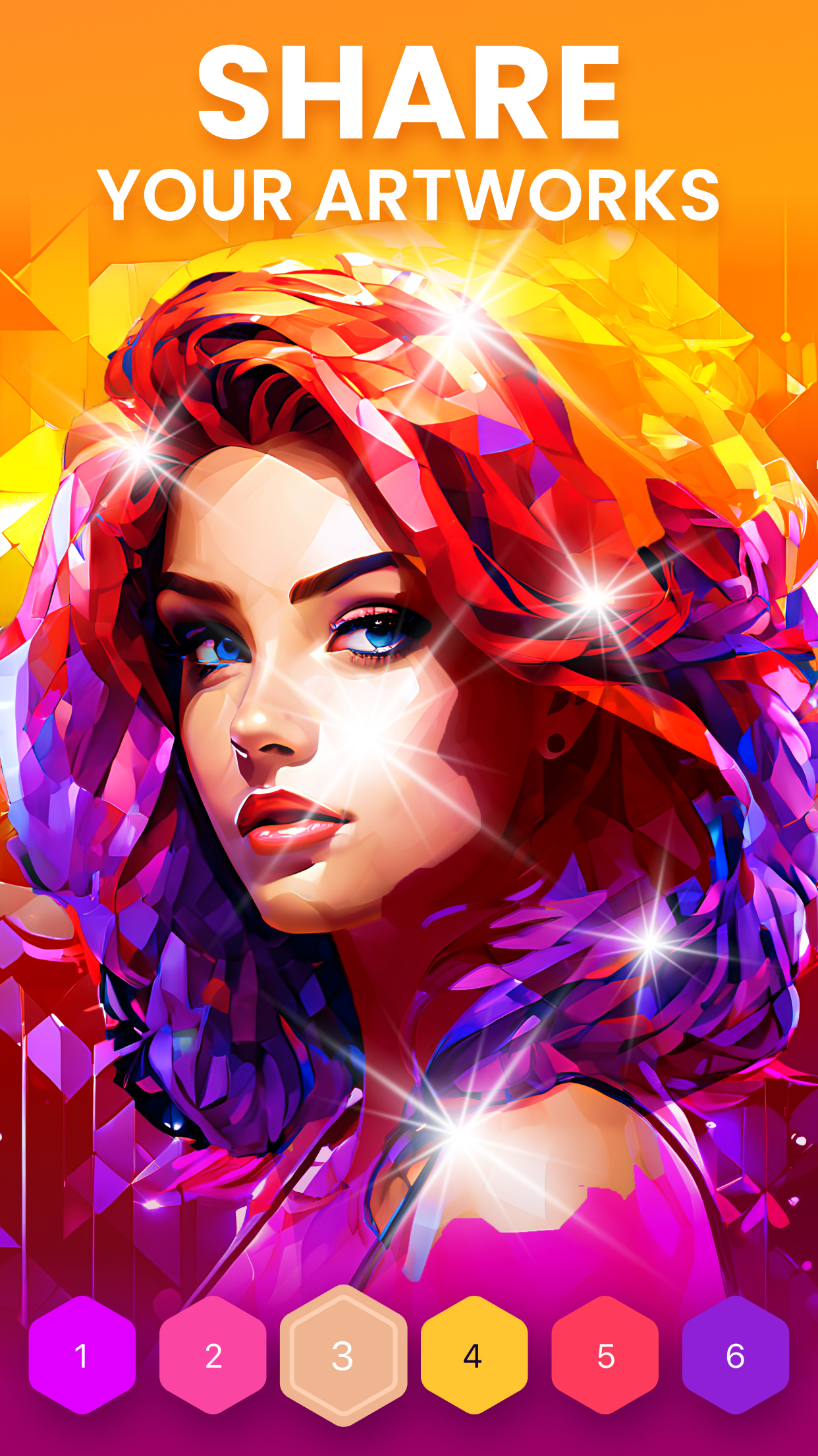 اسکرین شات 5 بازی Polygon - Art Coloring Book