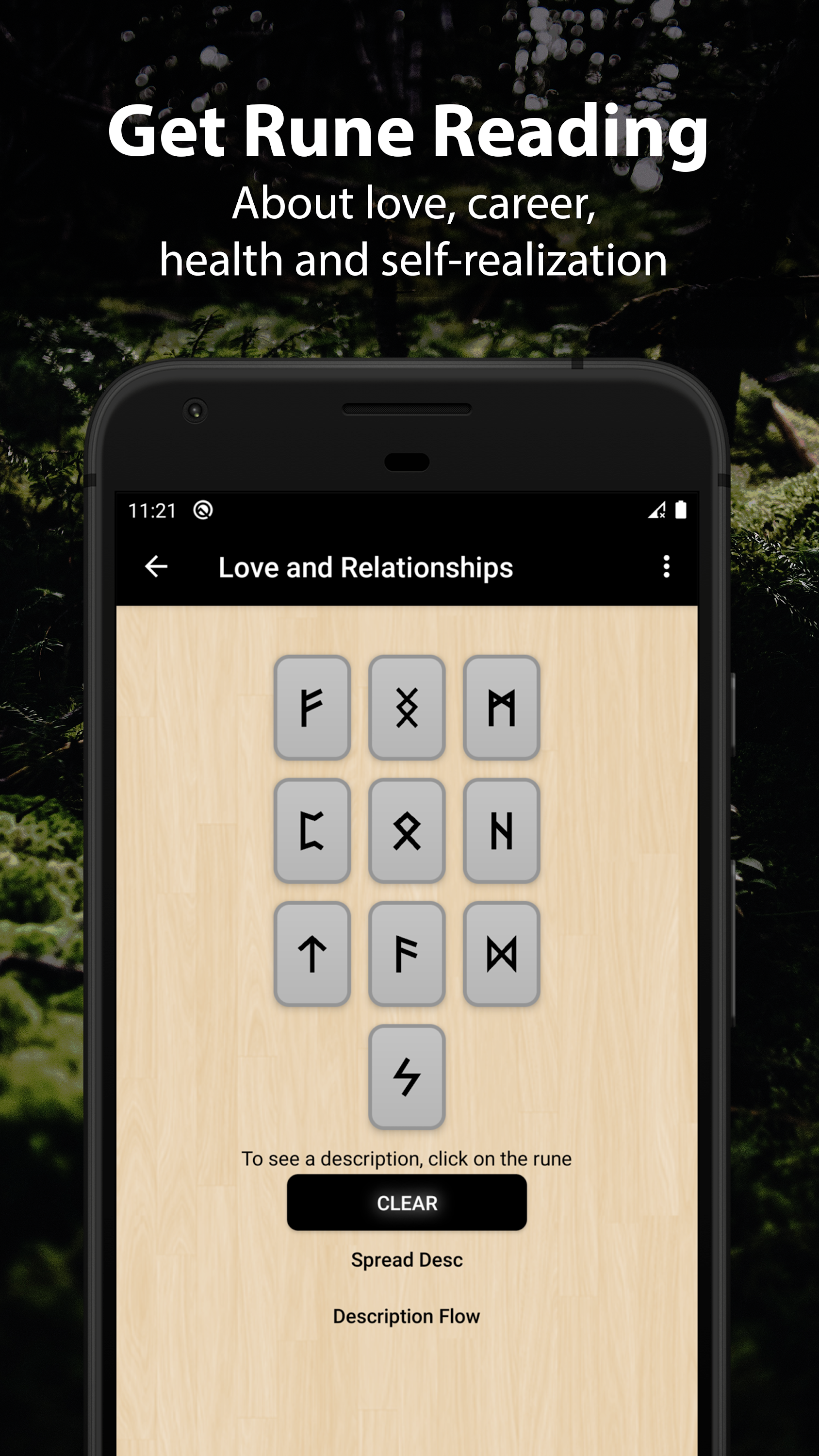 اسکرین شات 1 برنامه Runic Divination - Runes Tarot