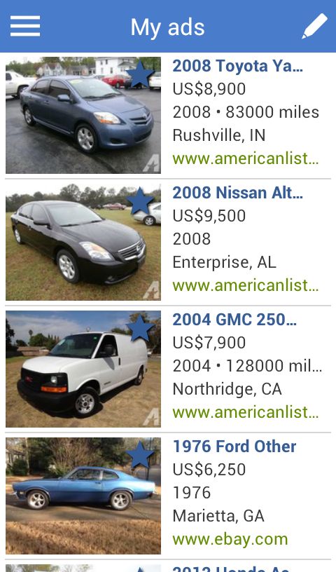 اسکرین شات 5 برنامه Search for used cars to buy