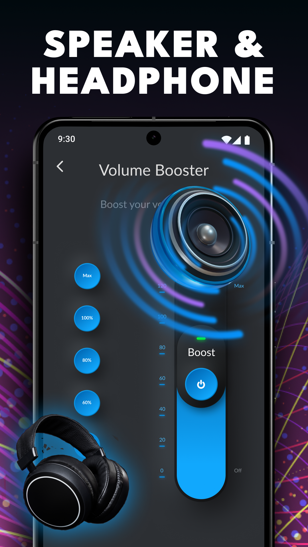 اسکرین شات 4 برنامه Volume Booster: Sound Booster