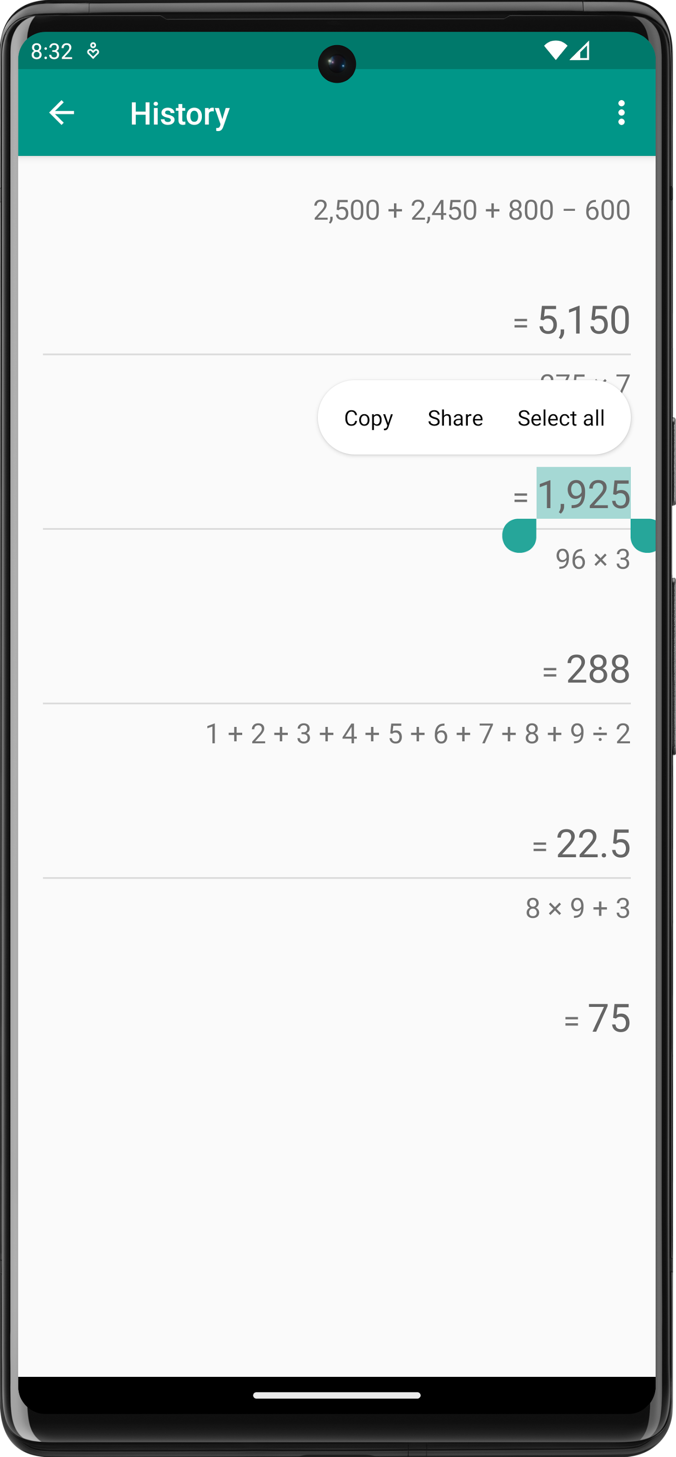 اسکرین شات 2 برنامه CITIZEN Calculator