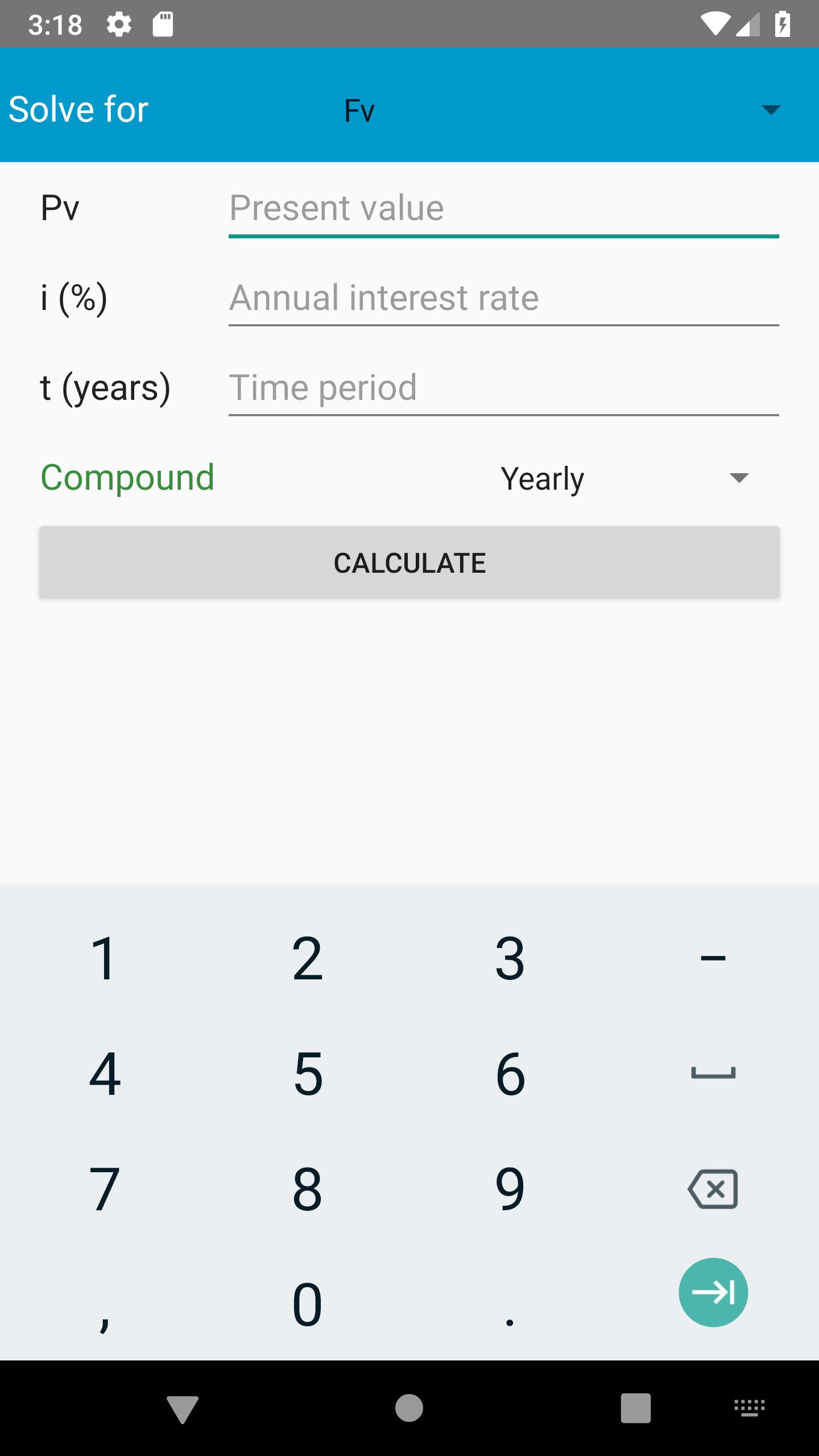 اسکرین شات 2 برنامه TVM Financial Calculator