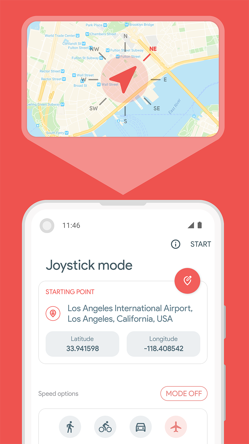 اسکرین شات 2 برنامه Fake GPS Location - Joystick and Routes