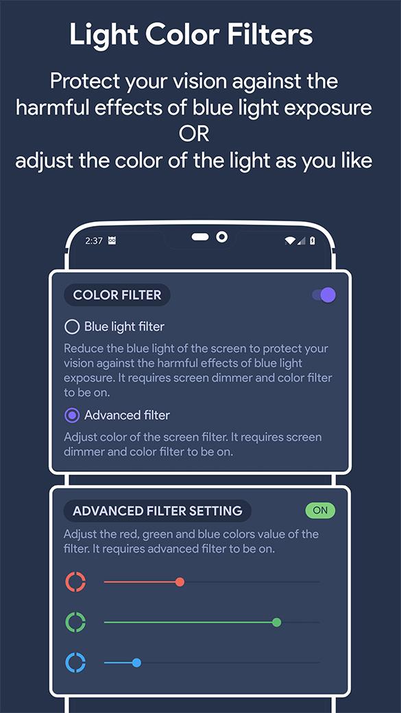 اسکرین شات 3 برنامه Night Owl - Screen Dimmer & Night Mode