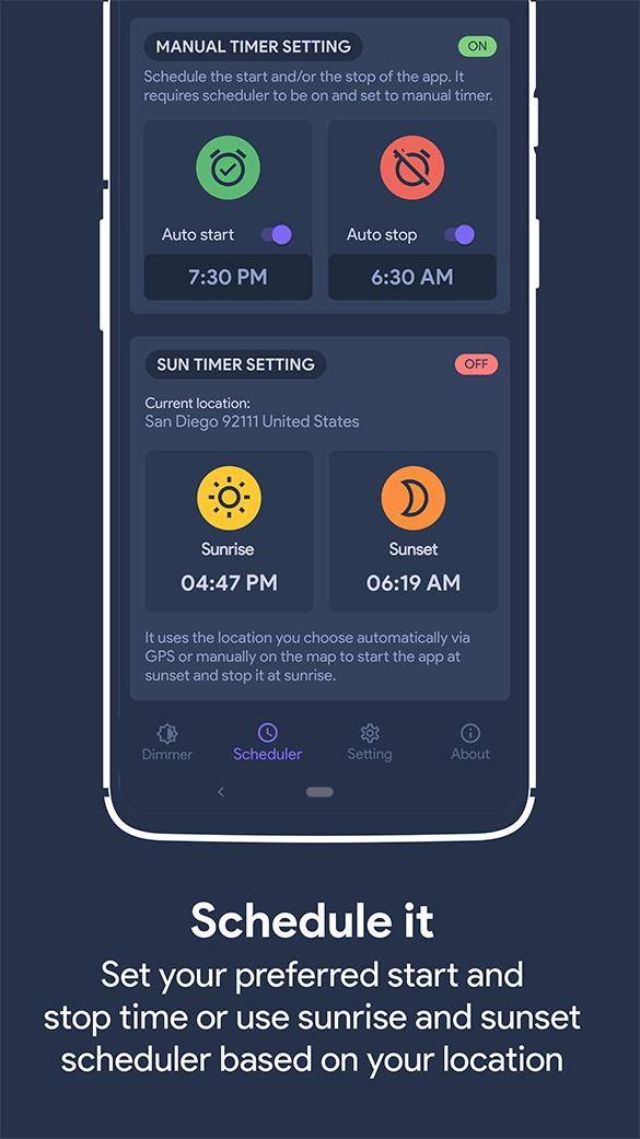 اسکرین شات 4 برنامه Night Owl - Screen Dimmer & Night Mode