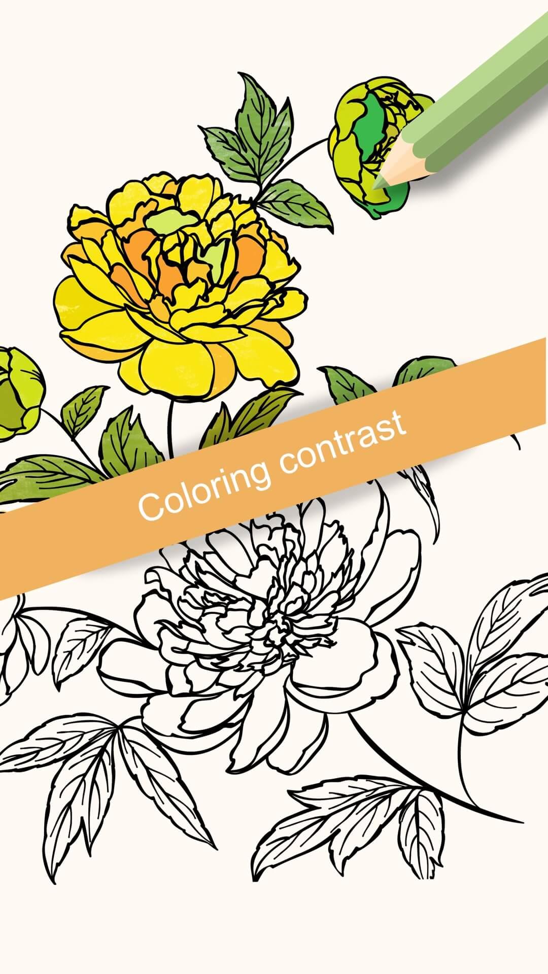 اسکرین شات 5 برنامه Flowers Coloring Books