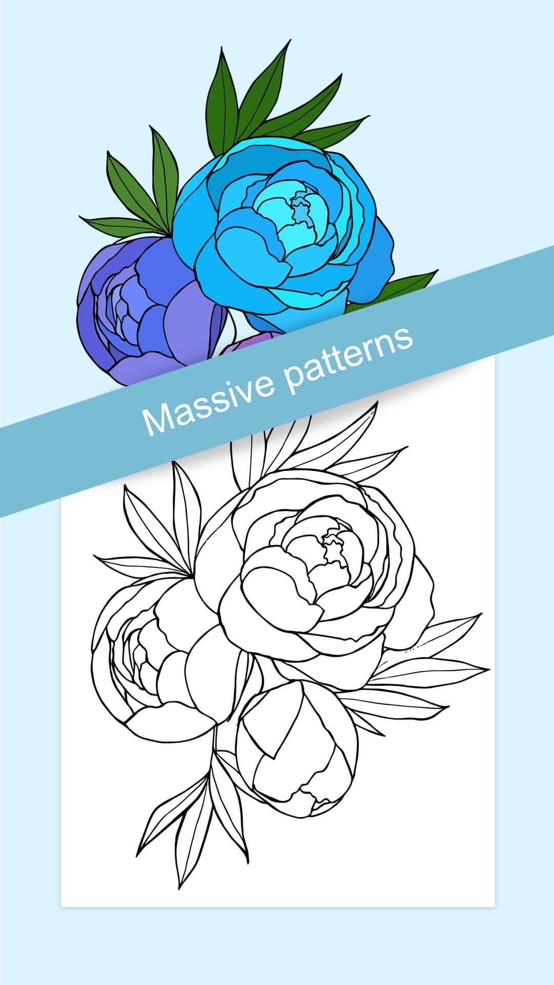 اسکرین شات 3 برنامه Flowers Coloring Books