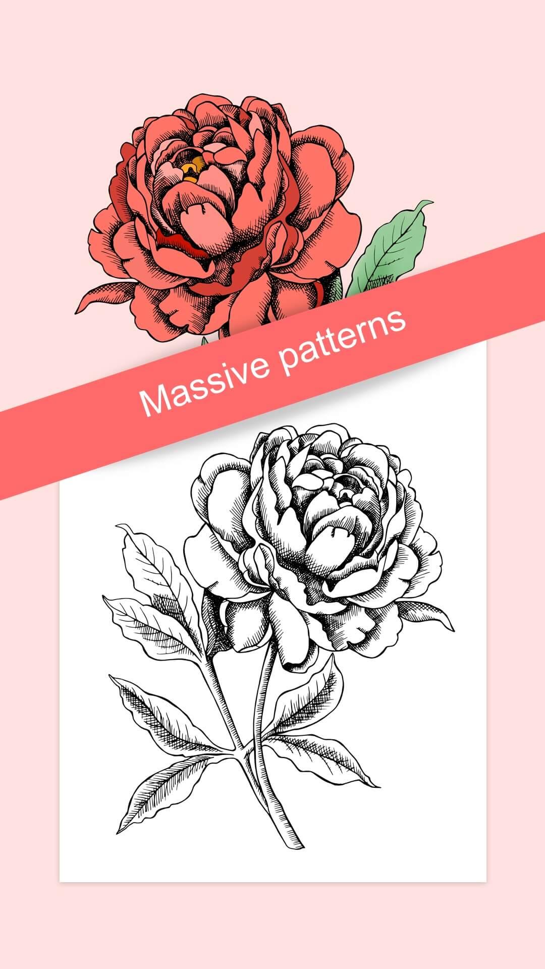 اسکرین شات 2 برنامه Flowers Coloring Books
