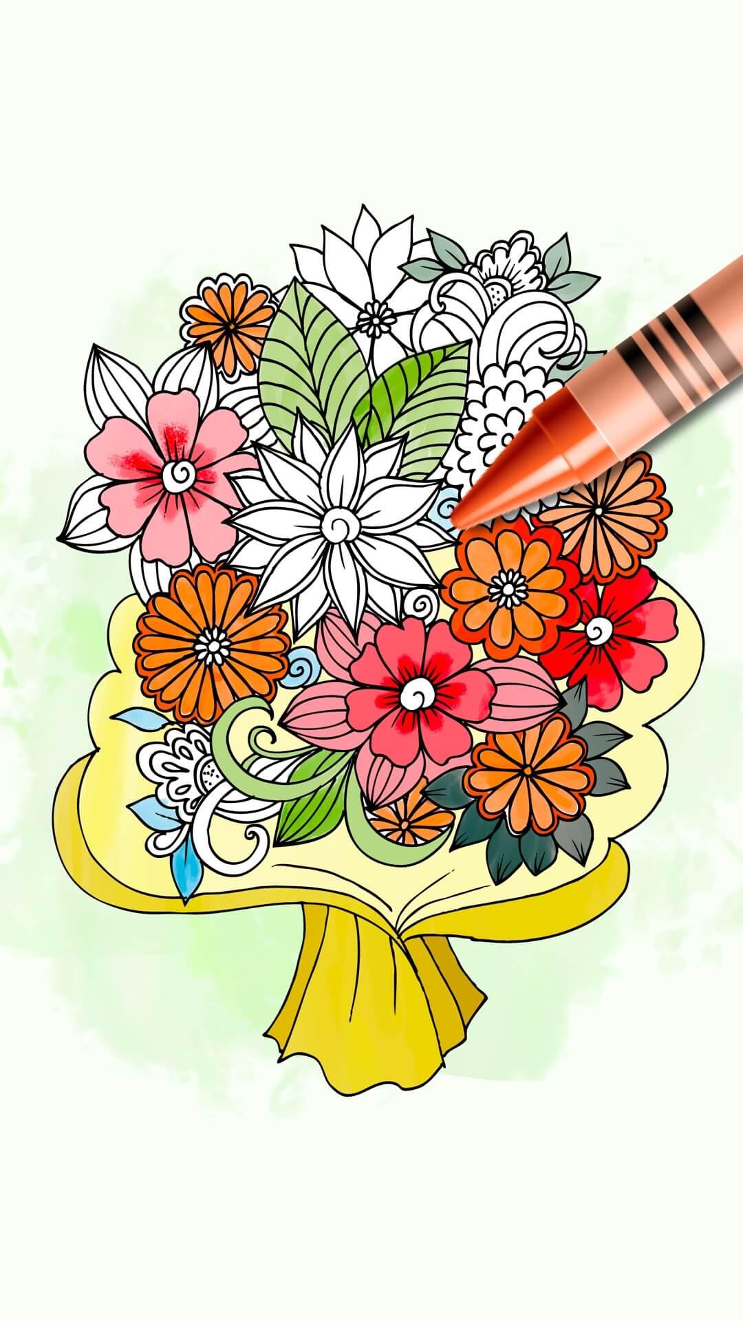 اسکرین شات 6 برنامه Flowers Coloring Books