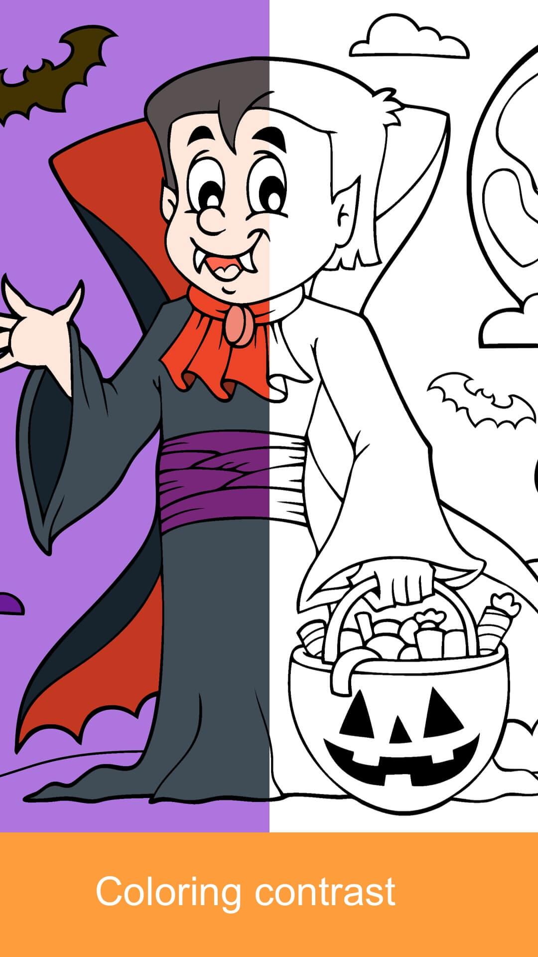 اسکرین شات 6 بازی 2025 Halloween Coloring Books