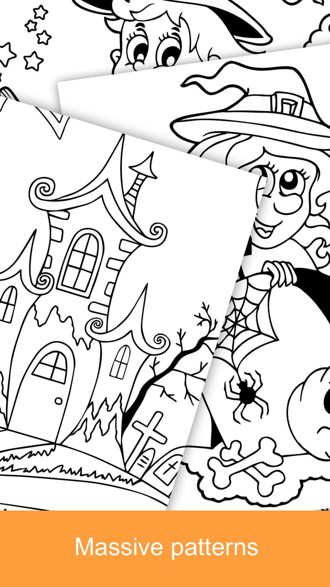 اسکرین شات 4 بازی 2025 Halloween Coloring Books