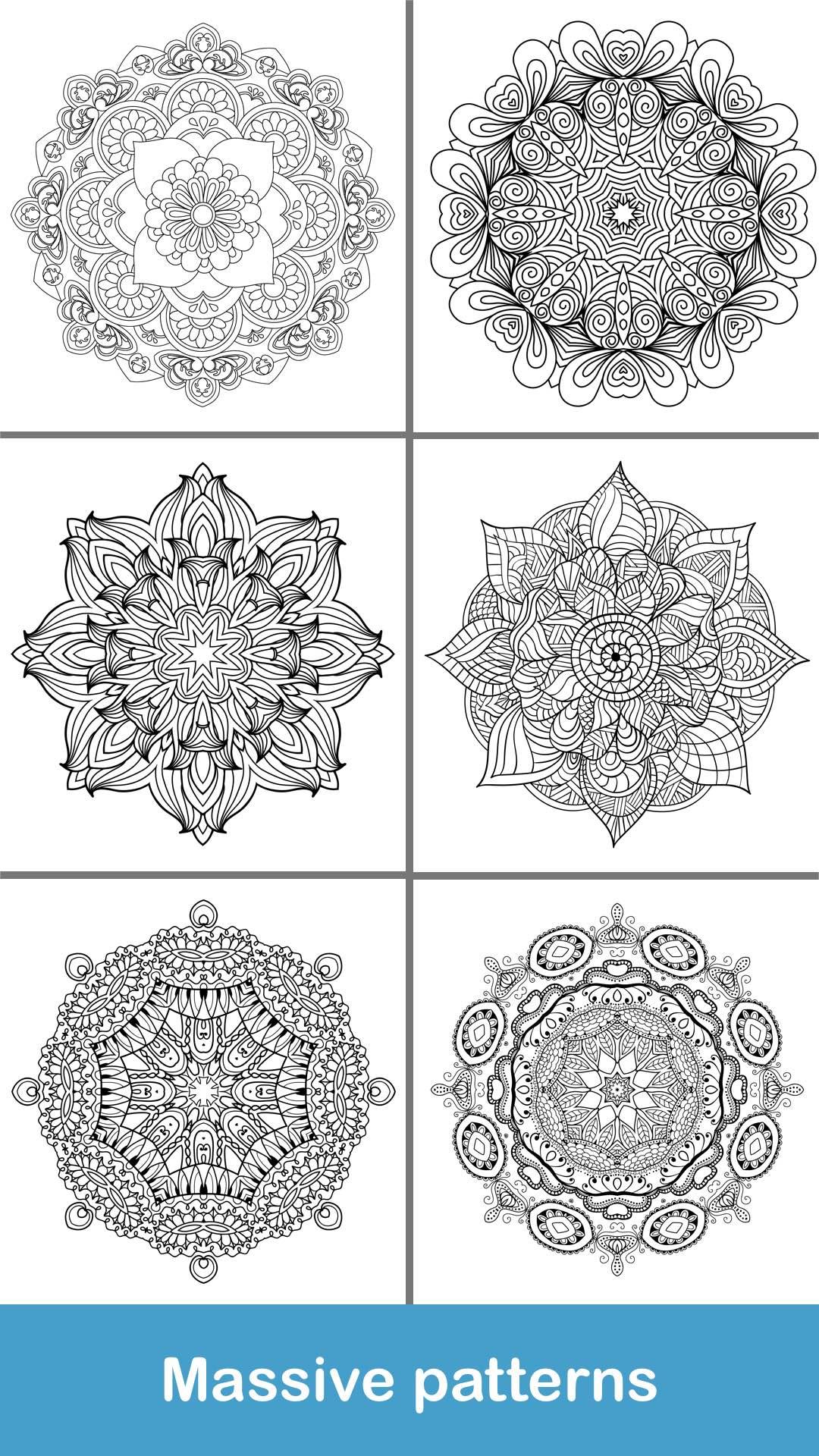 اسکرین شات 5 بازی 100+ Mandala coloring pages