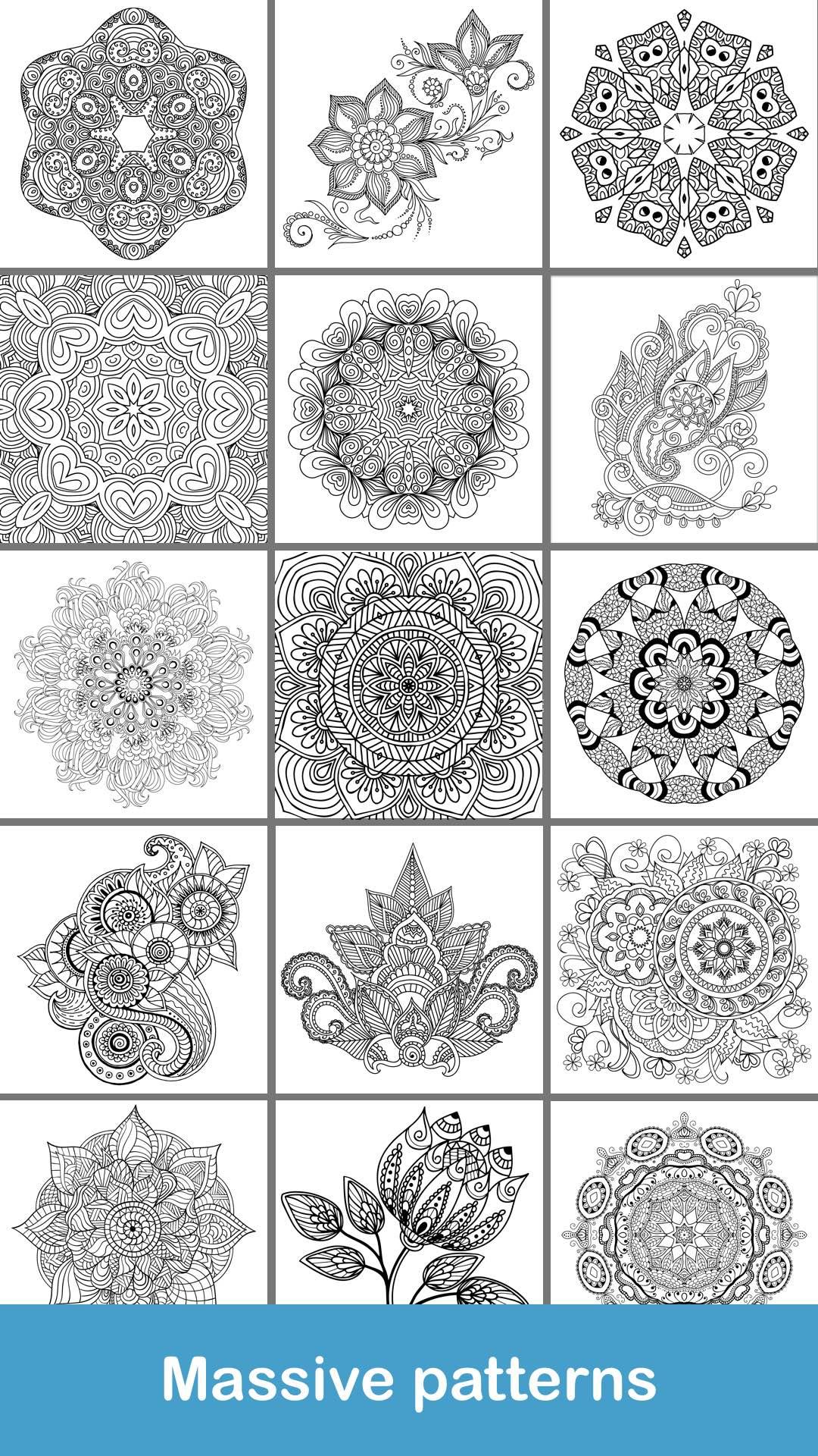 اسکرین شات 8 بازی 100+ Mandala coloring pages
