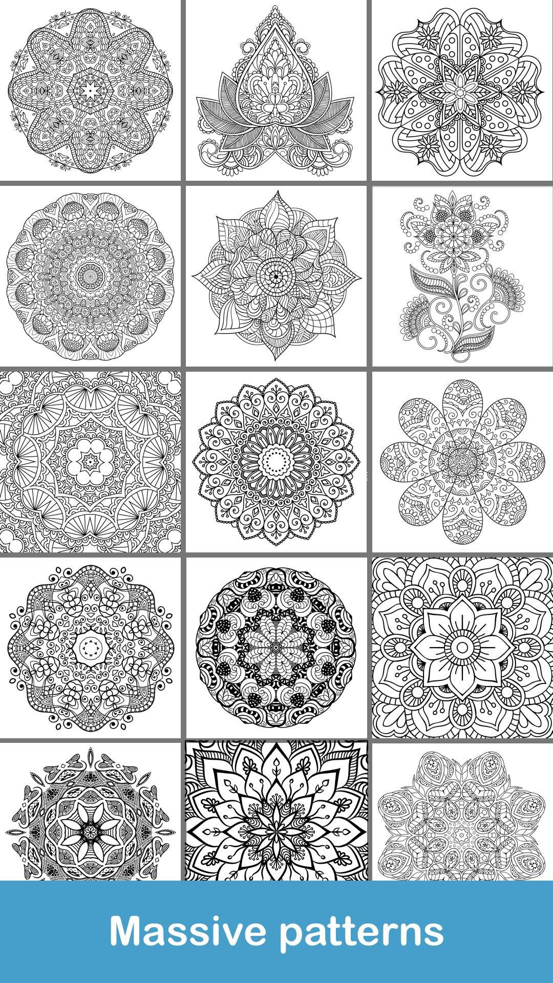 اسکرین شات 7 بازی 100+ Mandala coloring pages