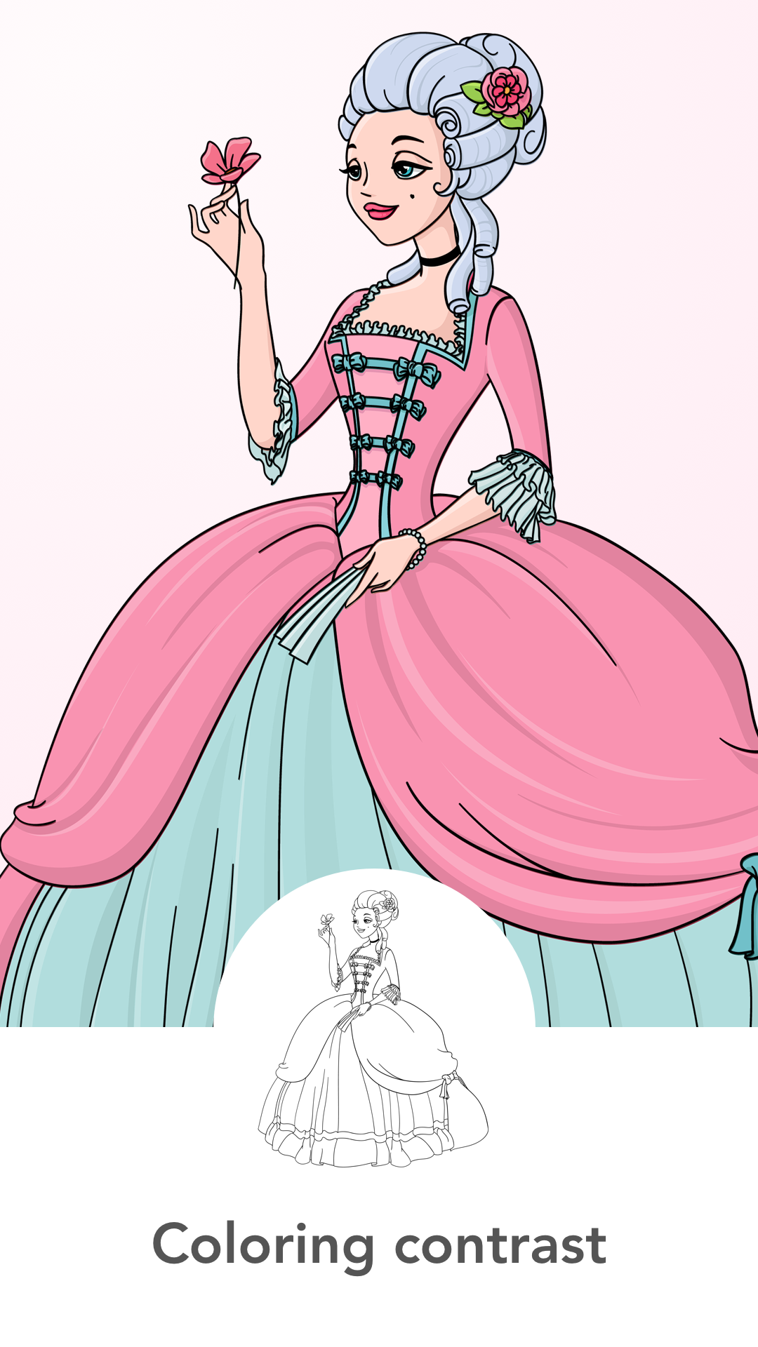 اسکرین شات 3 بازی Princess Coloring Books