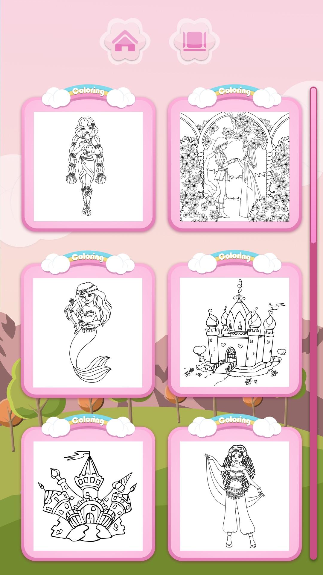 اسکرین شات 7 بازی Princess Coloring Books