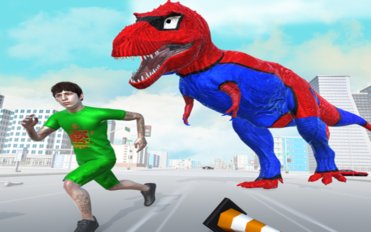 اسکرین شات 5 برنامه Angry Dinosaur City Rampage