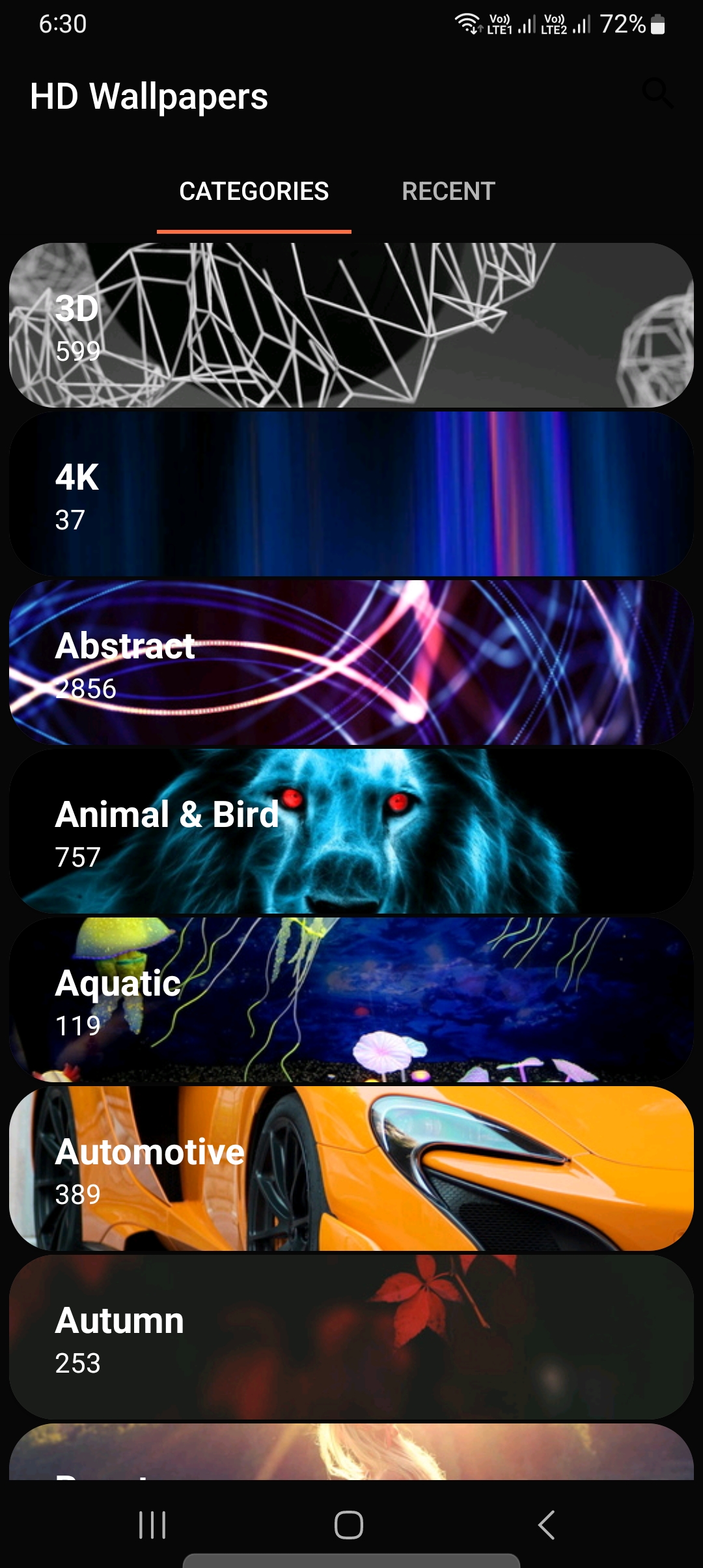 اسکرین شات 4 برنامه EX Launcher, Themes, Wallpaper