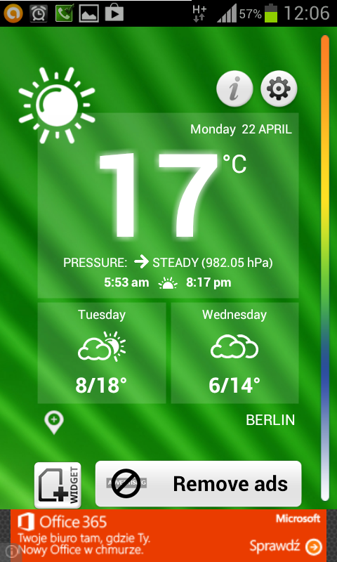 اسکرین شات 1 برنامه Weather Thermometer