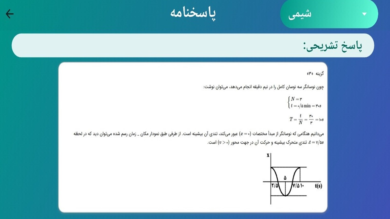 اسکرین شات 6 برنامه ‏‏آزمون کنکور تجربی