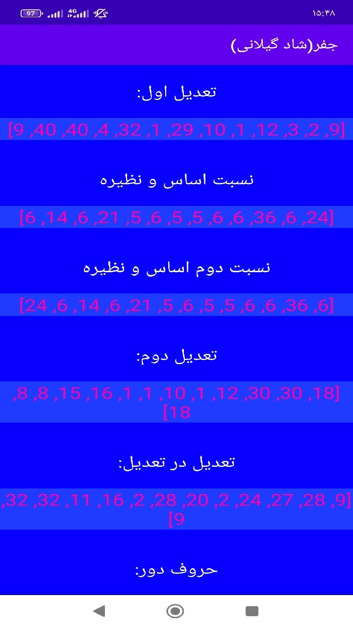 اسکرین شات 8 برنامه جفر (شاد گیلانی)