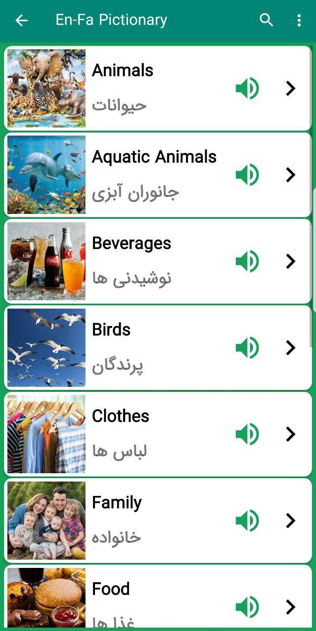 اسکرین شات 5 برنامه دیکشنری تصویری انگلیسی به فارسی (پیکشنری)