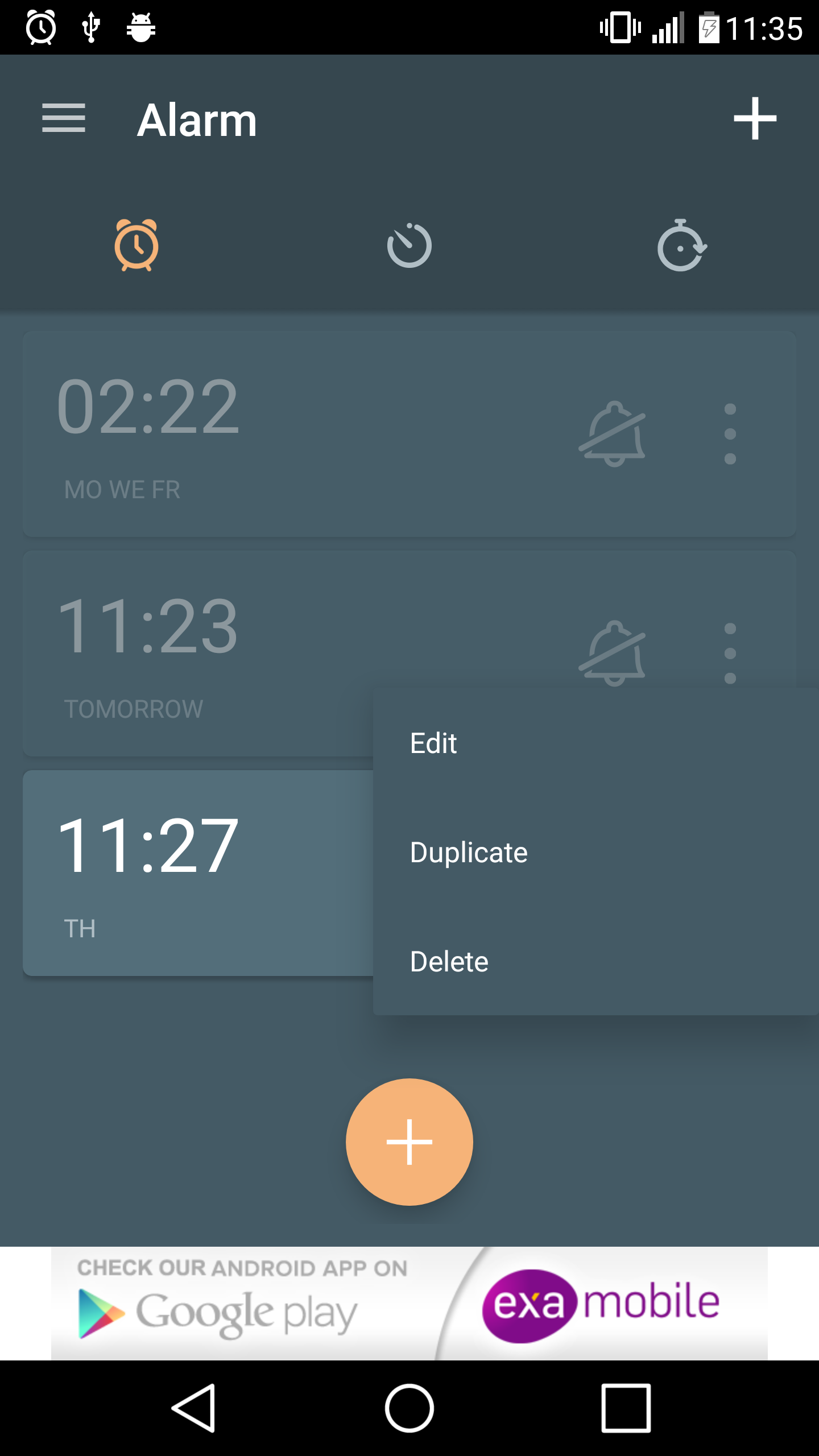 اسکرین شات 3 برنامه Alarm Clock Timer & Stopwatch