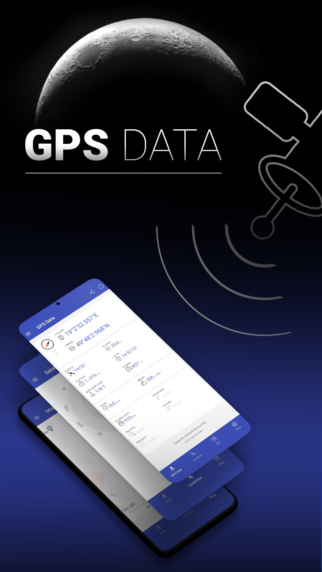 اسکرین شات 1 برنامه GPS Data