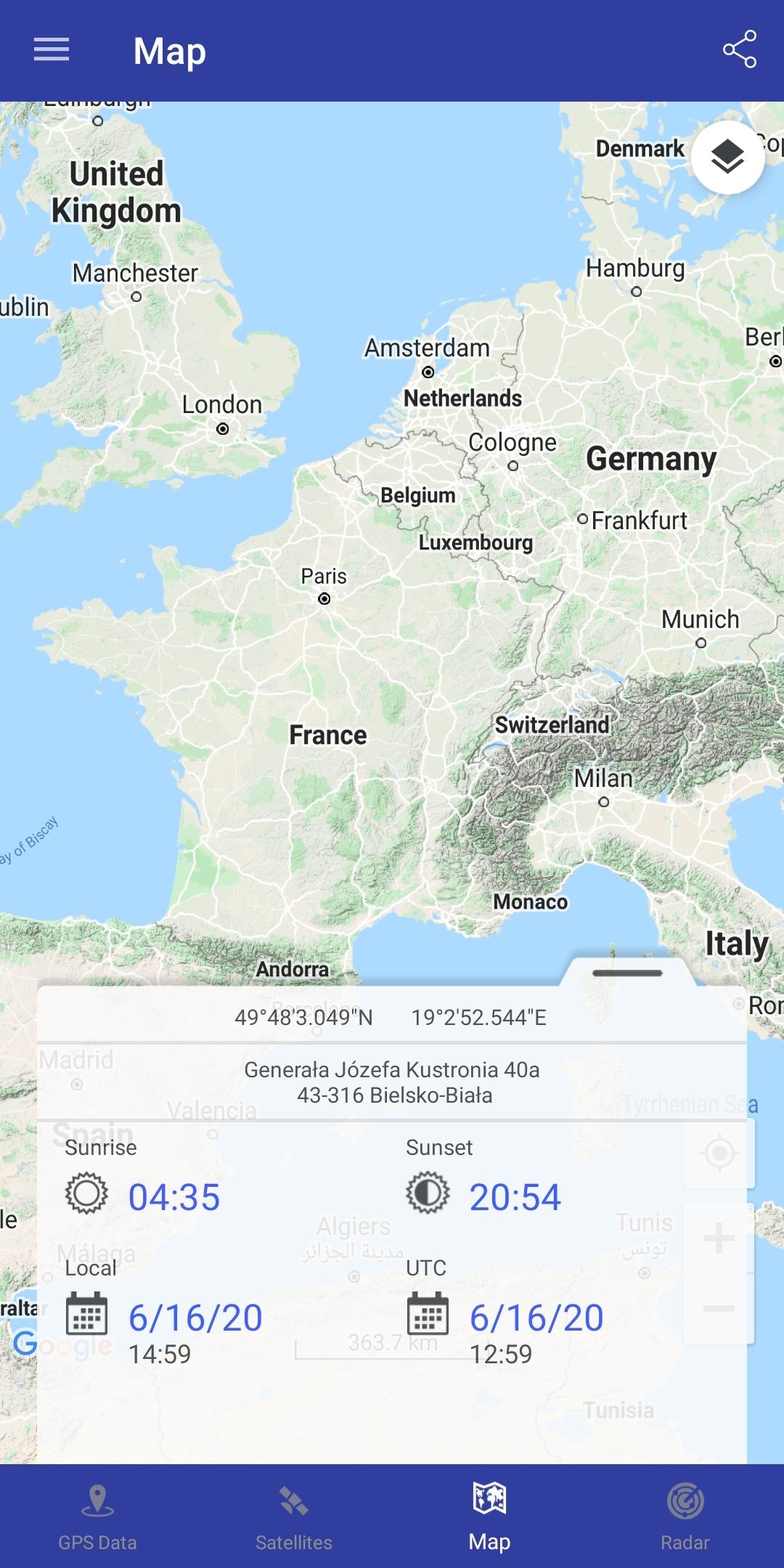 اسکرین شات 4 برنامه GPS Data